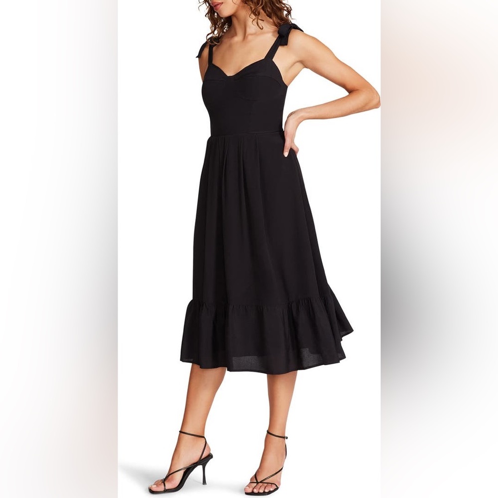 Steve Madden Elegant Black Midi Dress